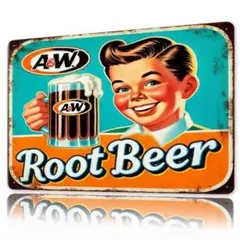 A&W ルートビア Root Beer ブリキ看板 アメリカン雑貨 エンダー