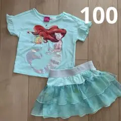 Disneyプリンセス アリエル Ｔシャツとスカートセット 100