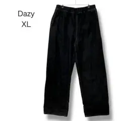 デイジー　デニム　ワイド　レギュラー　ＸＬ　黒　ウエストゴム　大きめ