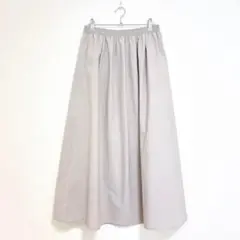 ユニクロ　ロングスカート　M アイボリー　ウエストゴム　ゆったり　シンプル　薄手