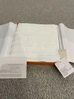 新品未使用 エルメス タグ付きハンドタオルホワイト ハンカチタオル