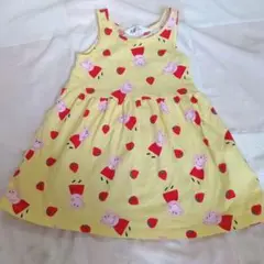 ペッパピッグ　ワンピース　いちご柄　90