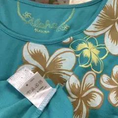 Aloha Kaniko ハイビスカス柄Tシャツ M