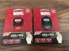 MARVEL スリムリング 黒 赤 2色セット　マーベル