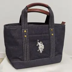 U.S.POLO ASSN.　キャンバス　トートバッグ　ブラックデニム