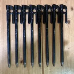 エリッゼステーク 18cm 鍛造ペグ 村の鍛冶屋 黒 8本セット