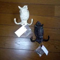 馬の頭 ウォールフック 2個セット