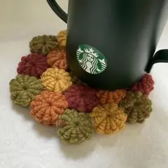 【ハンドメイド】秋色のポットマット