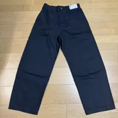 新品　GU バレルレッグワークパンツ　ブラック