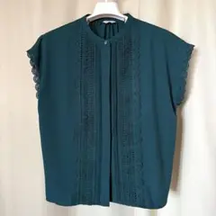 【Te chichi】テチチ フロントレース ブラウス ダークグリーン