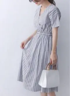 アーバンリサーチドアーズ　ストライプ　シャツワンピース　Aライン