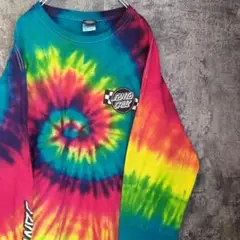 カラフルタイダイ　ロゴ多数　SantaCruz　ロンT　ビンテージ　スケーター