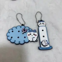 ちいかわ ネームプレート カスタム シリコン キーホルダーパーツ付き ハチワレ