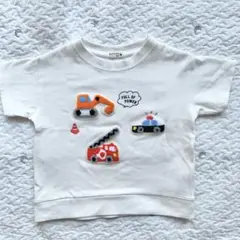 バースデイ　Tシャツ　はたらくくるま　刺繍　90