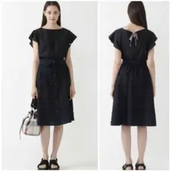 *美品* クレストブリッジチェックハーフソリッドファンシーフレアスカート