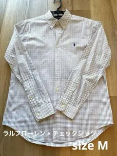 【極美品】メンズ ラルフローレン ビジネス チェックシャツ 長袖