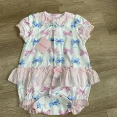 新品 メゾピアノ ロンパース リボン 70
