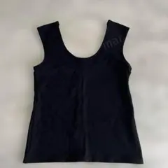 Ray BEAMS ラウンドネック ノースリーブ Tシャツ　BLACK