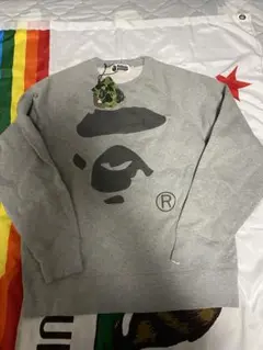 A Bathing Ape グレー スウェット L トレーナー　新品　エイプ