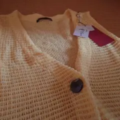 新品タグ【丸長メリヤス　ニットジレ　山形県やまのべ町産】