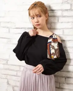 INGNI オフショルスカーフ付トップス