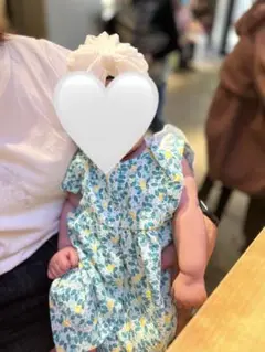 Obaibi ノースリーブワンピース フランス グリーン レモン ブルマ付 70