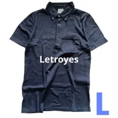L 未使用 即日発送 Letroyes ルトロワ ニットポロシャツ ブルー 青 Letroyes（ルトロワ） ニットポロシャツ ネイビー 0 - メルカリ
