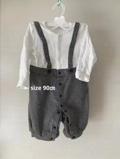 【低価格】ストライプロンパース 90㎝