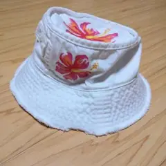 GAP ベビー 帽子 サファリハット コットン 白