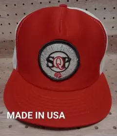 未使用 Made in USA 80s90sビンテージトラッカーキャップワッペン
