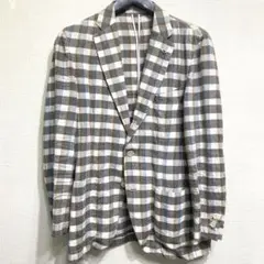 EDIFICE シアサッカー ジャケット 夏薄手　L