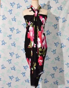 ★ハイビスカス柄パレオ★プルメリア★サロン★フラダンス★新品★Ｃ２９ＰＫ
