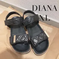 DIANA ダイアナ　キルティングサンダル　ブラック