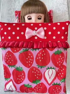 メルちゃん ソランちゃん ネネちゃん 布団 セット いちご ① ピンク