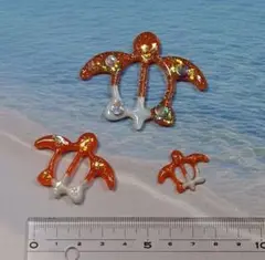 ハワイアンホヌのレジンマグネット（3サイズ各1個）