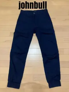 【美品】ジョンブル ジョガーパンツ チノパン スラックス ネイビー 日本製 S