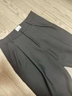 sise スラックス タックパンツ テーパード ジップ ポリエステル