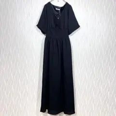新品タグ付き MURUA フレアワンピース ブラック ロング丈 Fサイズ