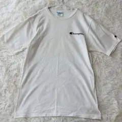 Champion Tシャツ 刺繍ロゴ ホワイト L（A41）