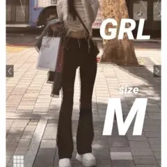 【 GRL グレイル 】cu34 ストレッチフレアパンツ ブラック 黒 M