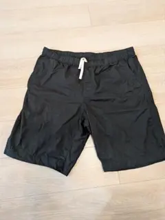 無印良品　洗いざらしブロードイージーショートパンツ　XL 黒