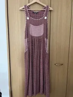 DESIRE 赤と白のチェック キャミワンピース
