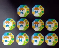 折り紙　メダル　白猫　夏　10枚　ハンドメイド