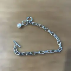 tsui リンクチェーン パールチャームブレスレット