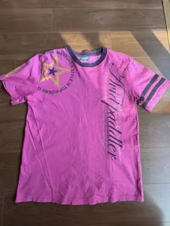 Y2k メンズ　ピンク半袖Tシャツ