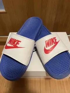 NIKE スライドサンダル ホワイト/ブルー 28cm