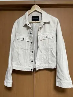 ホワイト デニムジャケット ショート丈 PEYTON PLACE FOR MEN