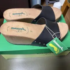BioNatura 黒 サンダル 38
