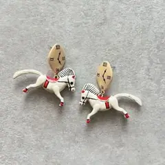 【レトロ】馬ピアス サーカス
