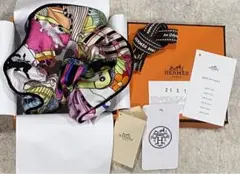 【新品未使用】HERMES シュシュ クラウディア アニマルポリス